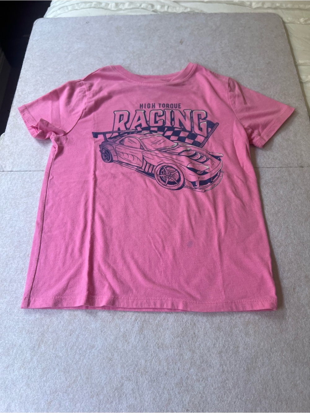 Cat & Jack Kids Pink High Torque Racing Car Graphic T-Shirt – Size M (8) - Picture 2 of 6